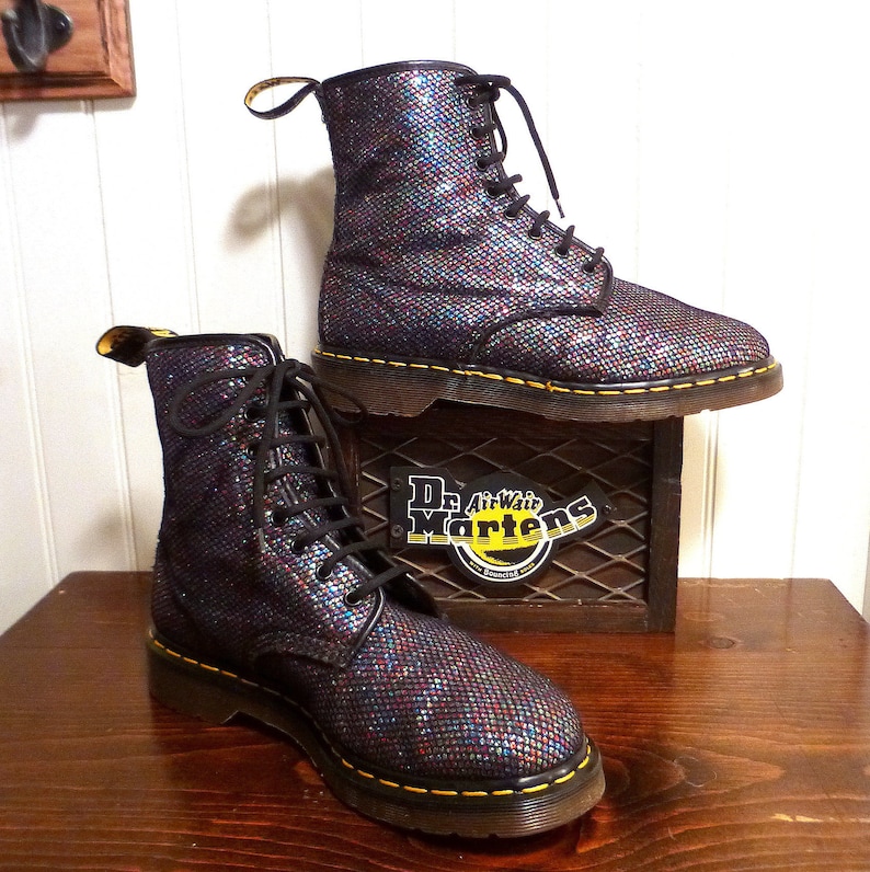 black glitter dr martens