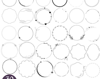 Circle Frame SVG | Double Circle Frame SVG | Circle SVG Png Eps Jpg Dxf | Round Frame Svg | Circle Frame Decoration Wedding