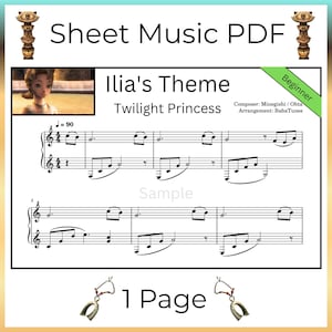 Ilias Theme Twilight Princess Piano Sheet Music PDF | Beginner Authentic Arrangement | Legend Of Zelda Pastoral Melodic Study