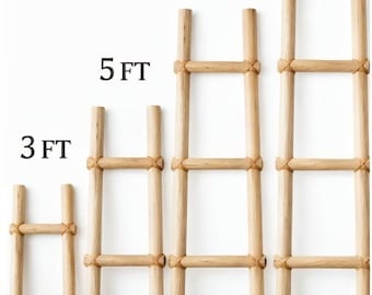 Handmade Wooden Blanket Ladder – Tarahumara Artisan Crafted Farmhouse Decor
