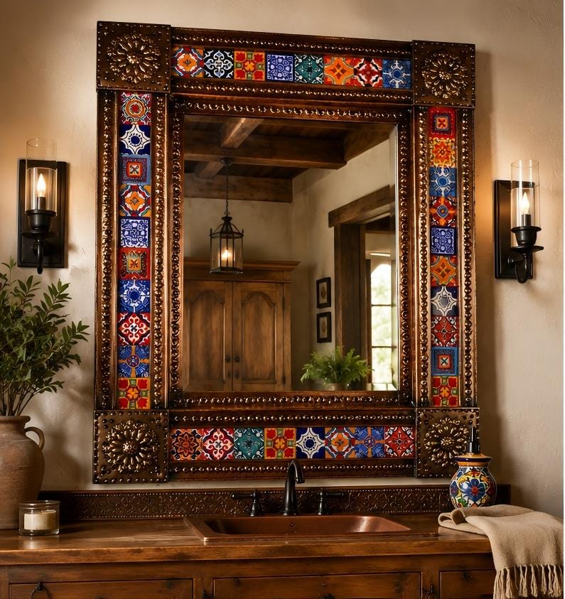 Talavera Vanity Mirror - Etsy