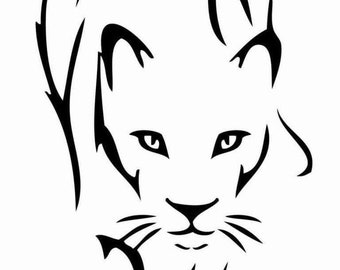 Large Bagira Stencil For Walls Painting, big Panther Spray Paint Stencils, Wall Art Craft