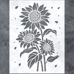 Large flower Stencil For Walls Painting, sunflower big Spray Paint Stencils, Wall Art Craft