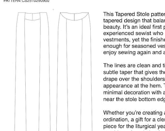 Patrón de estola sacerdotal cónica para costureras experimentadas (descargar)