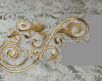 Liturgical Embroidery Swirl Design – IHS Christogram Swirl 1 (Digital)