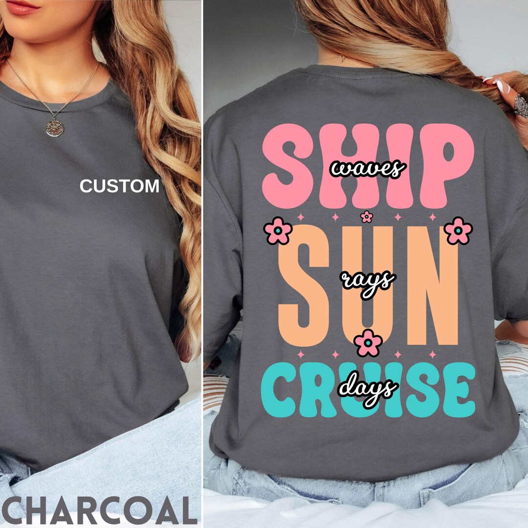 Summer Rays Ship Custom Ship Waves Sun Rays Cruise Days Shirt, Cruise Vacation Shirt ...