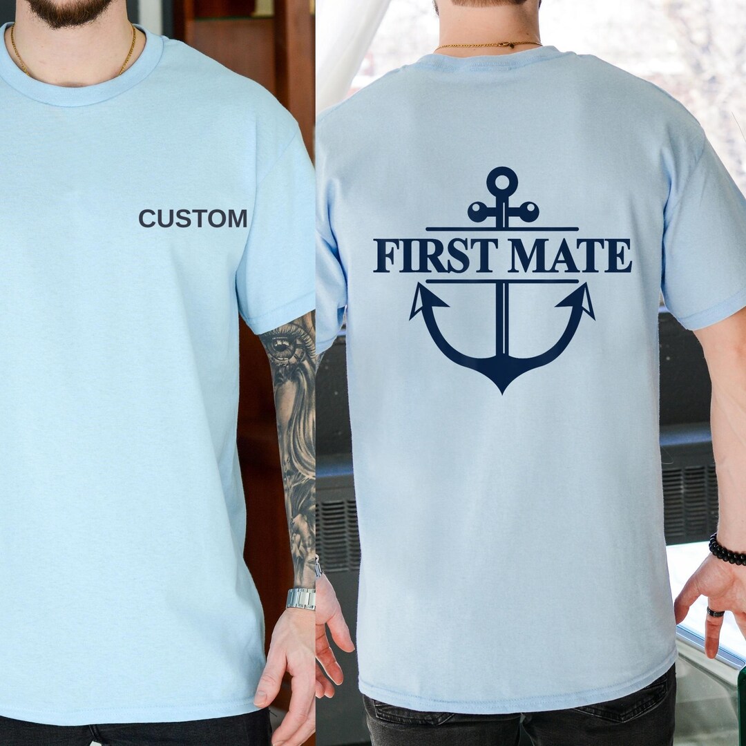 Custom First Mate Shirt, Unisex Adult Short Sleeve, V-neck or Long ...