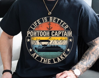 Pontoon Boat Life Shirt, Life Is Better On The Toon T Shirt, Boating Lake Life Tee For Men, Funny Pontoon Captain Shirt, Summer Boat Shirt