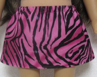 18 Inch Doll Hot Pink Zebra Print Skirt