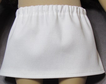 18 Inch Doll White Jean Skirt