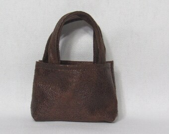 18 Inch Doll Brown Leather Tote Bag Fits American Girl Doll