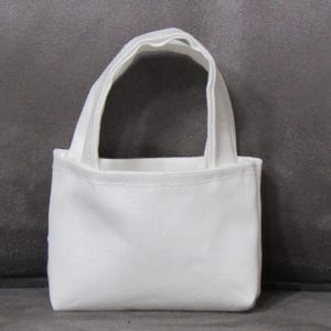 18 Inch Doll White Twill Tote Bag