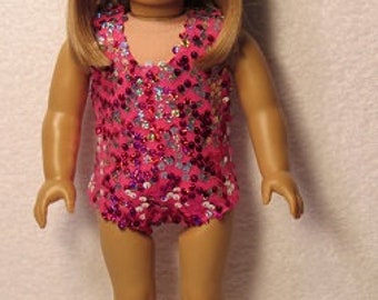 18 Inch Doll Pink Sequin Leotard