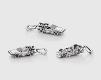 Handmade 925 Sterling Silver DeLorean Pendant – Inspired by Back to the Future