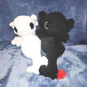 Crochet Light and Night Fury Plush
