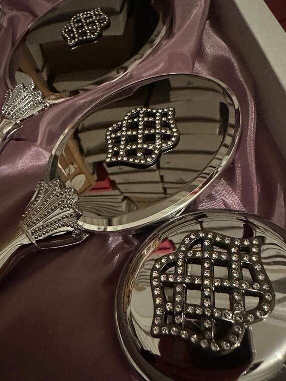 silver dressing table hand mirror Antique Chinese Silver Dressing Table / Hand Mirror Circa 1900. For Sale at Ruby Lane