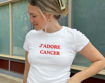 J’adore Cancer T-Shirt, Cancer Zodiac Sign Shirt, Astrology Graphic Tee, French Quote Shirt, Cancer Season Gift for Women