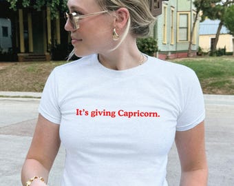 -shirt Capricorne à offrir | Chemise du zodiaque Capricorne | graphique d'astrologie | Ensemble de saison Capricorne | T-shirt horoscope