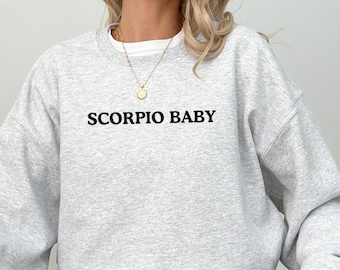 Scorpio Baby Crewneck Sweatshirt | Scorpio Zodiac Sweatshirt | Astrology Gift | Scorpio Season Outfit | Zodiac Sign Crewneck