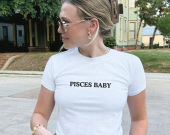 Pisces Baby Astrology T-Shirt, Pisces Zodiac Sign Shirt, Horoscope Graphic Tee, Pisces Season Gift, Astrology Shirt for Women