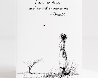 Personalisierte Charlotte Brontë Zitat Karte - Literarisches Geschenk