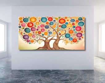 Gustav Klimt Tree of Life Canvas Print: Art Nouveau Wall Decor Father's day gift