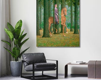 The blank signature Rene Magritte, Reproduction Canvas, Rene Magritte Canvas , Magritte Wall Poster headboard canvas Father's day gift