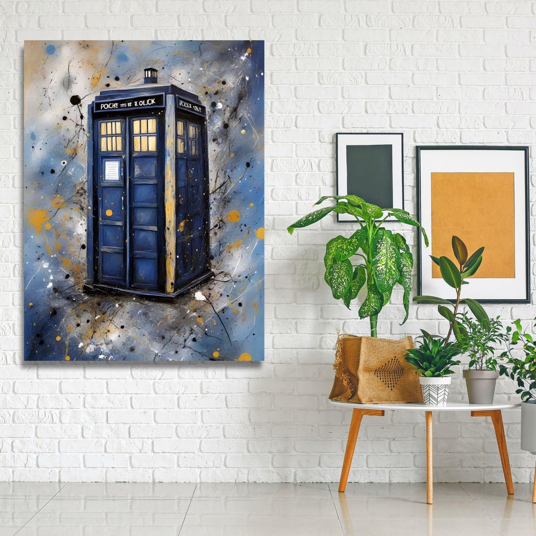 Canvas Wall Design Doctor Who TARDIS Wall Art Canvas, Van Gogh Painting ...