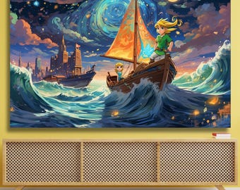 CANVAS WALL DESIGN The Legend Of Zelda Leinwand Poster Anime Fan Arts Legend Of Zelda Link Zelda Art Zelda Prints Anime Father's day gift
