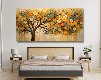 Gustav Klimt Tree of Life Canvas Print: Art Nouveau Wall Decor Father's day gift