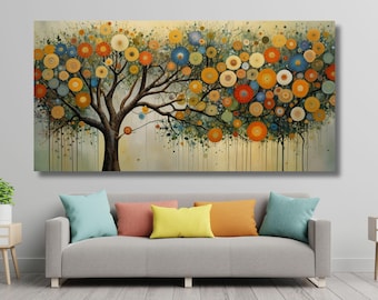 Gustav Klimt Tree of Life Canvas Print: Art Nouveau Wall Decor Father's day gift