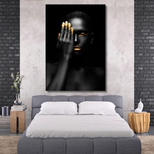 African Woman Canvas Wall Art, Canvas Wall Set, Extra Large Wall Art, African American Wall Art living room wall art Christmas Gift