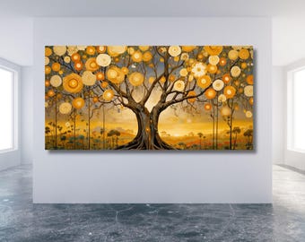 Gustav Klimt Tree of Life Canvas Print: Art Nouveau Wall Decor Father's day gift