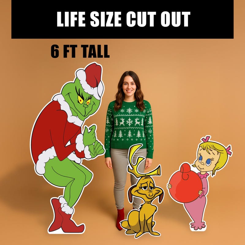 Grinch Cutout Lifesize - Etsy