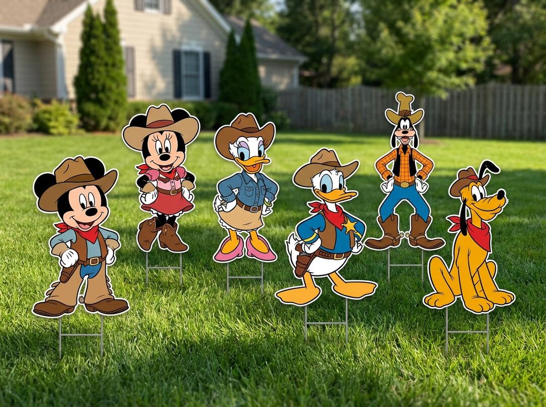 Rodeo Mickey Mouse Cutouts Cowboy Cowgirl Birthday Party, Wild West ...