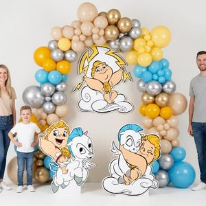 Baby Hercules cutout standee decor props birthday party photo prop coroplast