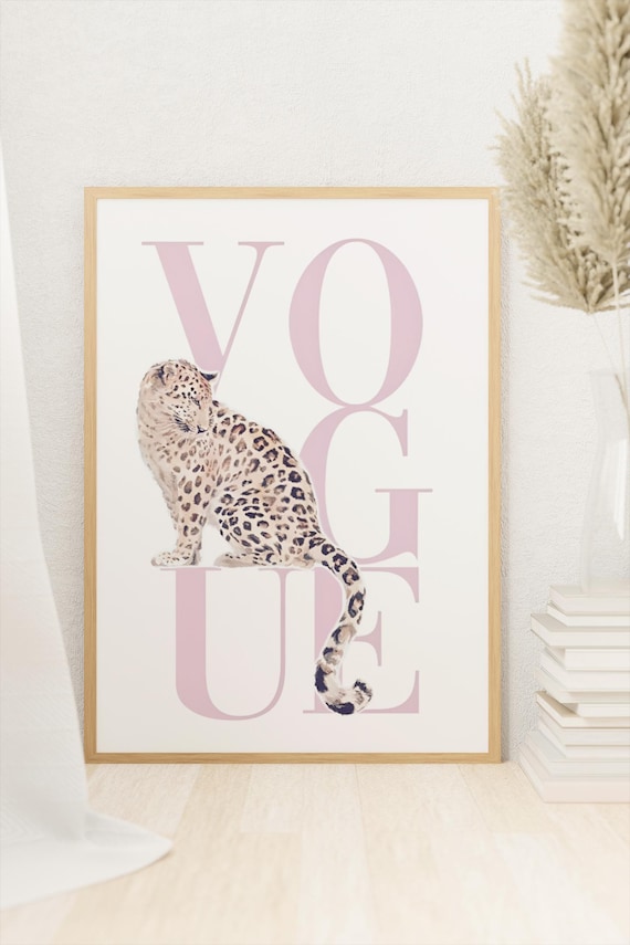 Cheetah Vogue Art Print: Fashion Room Decor (Digital Download)