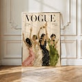 Vintage Vogue Women Dancing Magazine Cover Art Print, Trendy Room Decor (Digital Download)