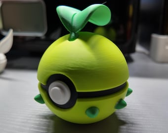 3D Printed Chikorita Ball: Nostalgic Desk Toy