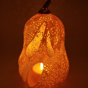 Screaming Pumpkin Tea Light Holder