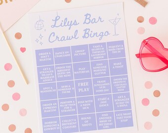Bingo bar crawl | Jeu de l'enterrement de vie de jeune fille | Jeu de société