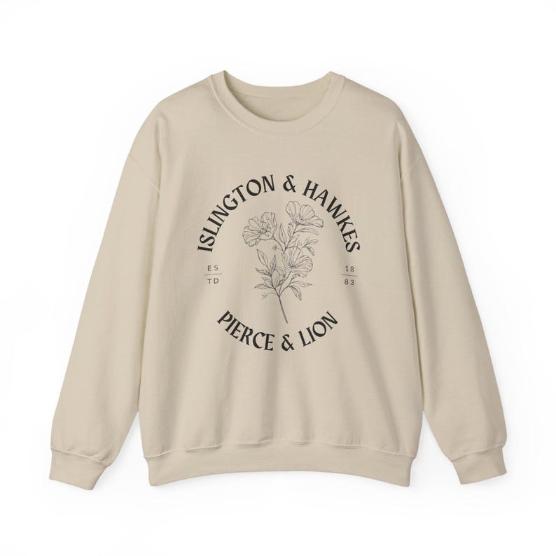 Emma M Lion Crewneck Sweatshirt Gift, Islington Hawkes Pierce Lion, Book Lover Merch, Unselected Journals of Emma M Lion, Literary Sweater zdjęcie 4