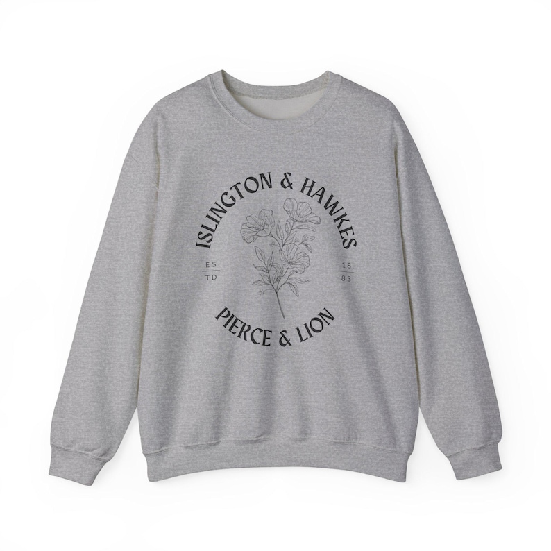 Emma M Lion Crewneck Sweatshirt Gift, Islington Hawkes Pierce Lion, Book Lover Merch, Unselected Journals of Emma M Lion, Literary Sweater zdjęcie 3