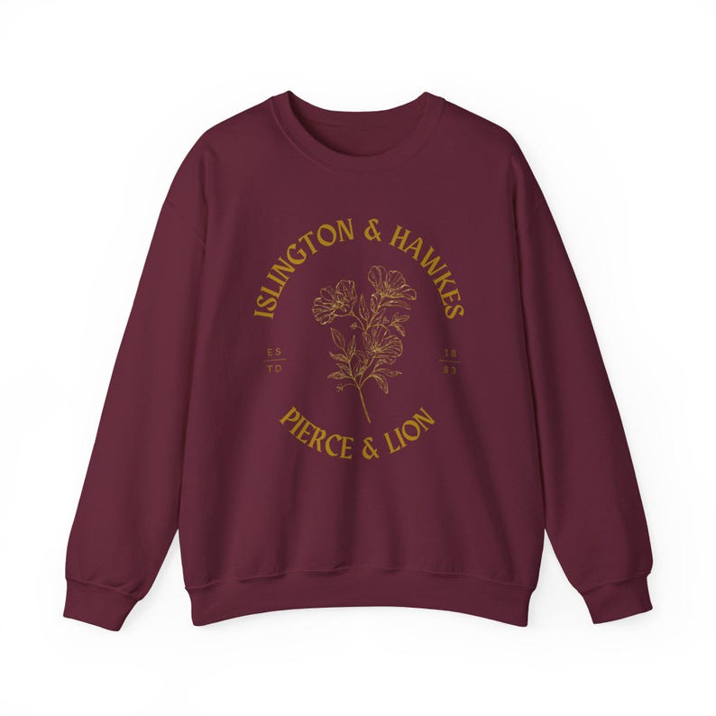 Emma M Lion Crewneck Sweatshirt Gift, Islington Hawkes Pierce Lion, Book Lover Merch, Unselected Journals of Emma M Lion, Literary Sweater zdjęcie 1