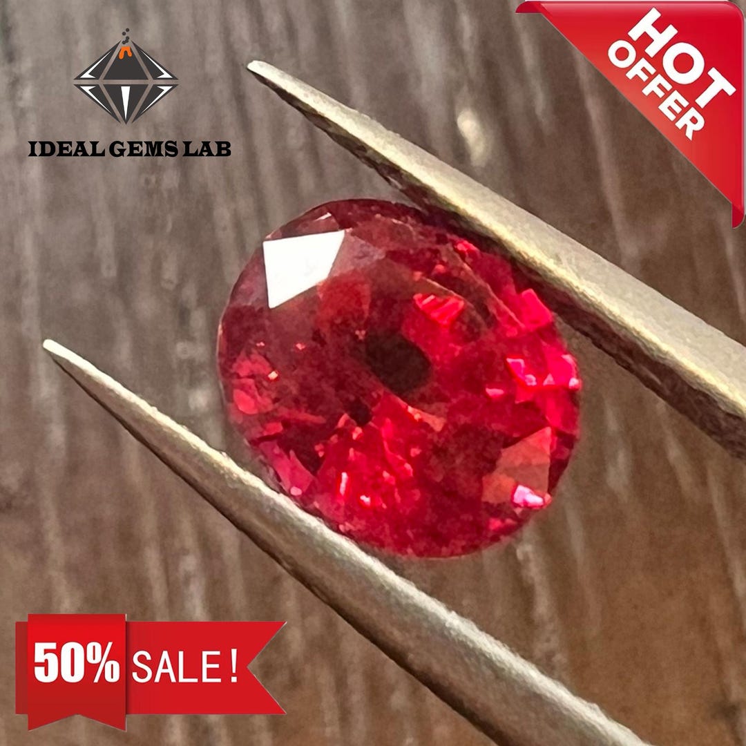 Ruby Red Objects Jedi Red Ruby Oval | Intense Saturated Red Lab Grown Gemstone | 6.9X5.9 ...