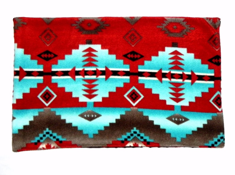 Baby Blanket Navajo Indian Native American Red Brown and Etsy
