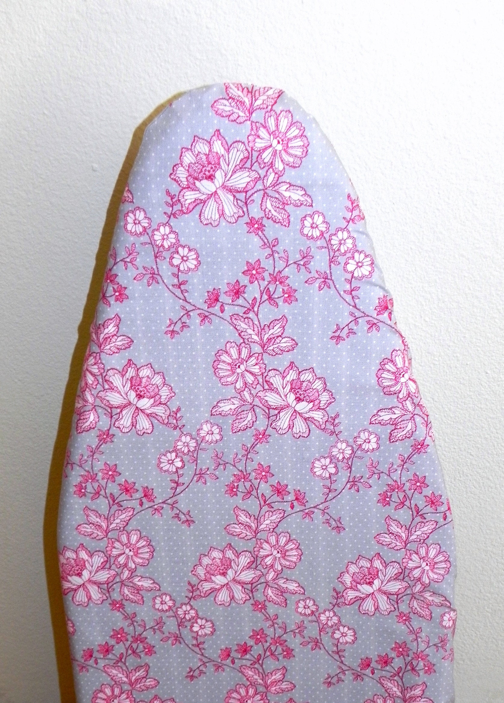TABLETOP Ironing Board Cover Grey Pink Floral Fabric Laundry Etsy
