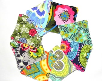 Facial Cleansing Cloth Reusable Makeup Remover Pads Cotton Rounds Set of 8 Random Mix of floral print Cosmetic Wipes Sponges Gift Camping