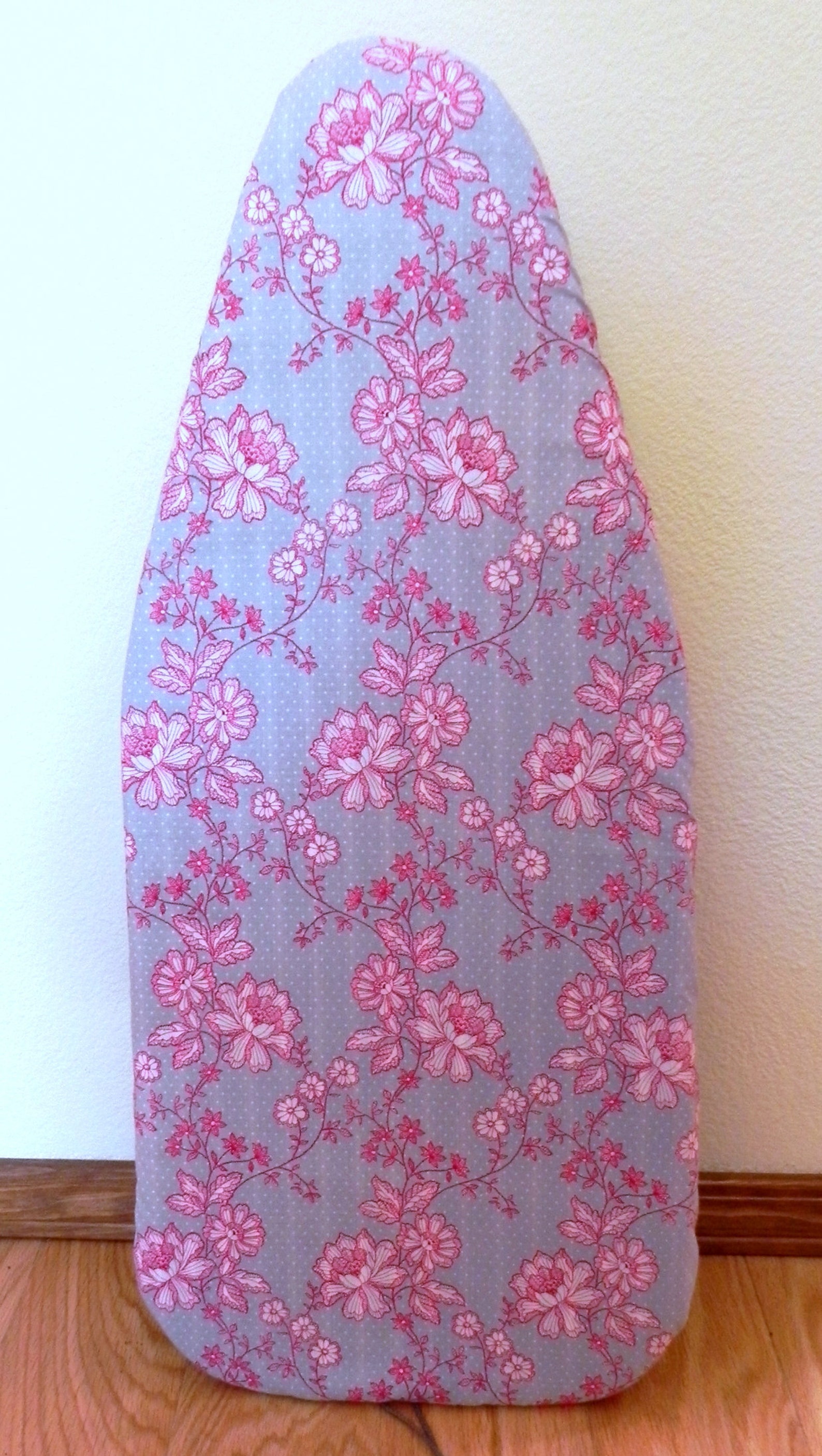TABLETOP Ironing Board Cover Grey Pink Floral Fabric Laundry Etsy