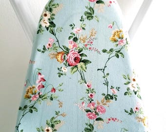 Ironing Board Cover Blue Floral Fabric Laundry Housewares Sewing Room Kitchen Gift idea Iron Bedroom Decor Custom Cover Home Cleaning